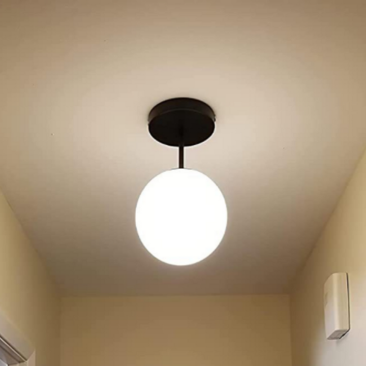 Valentina moderne LED-loftlampe, kugle, guld, soveværelse/stue