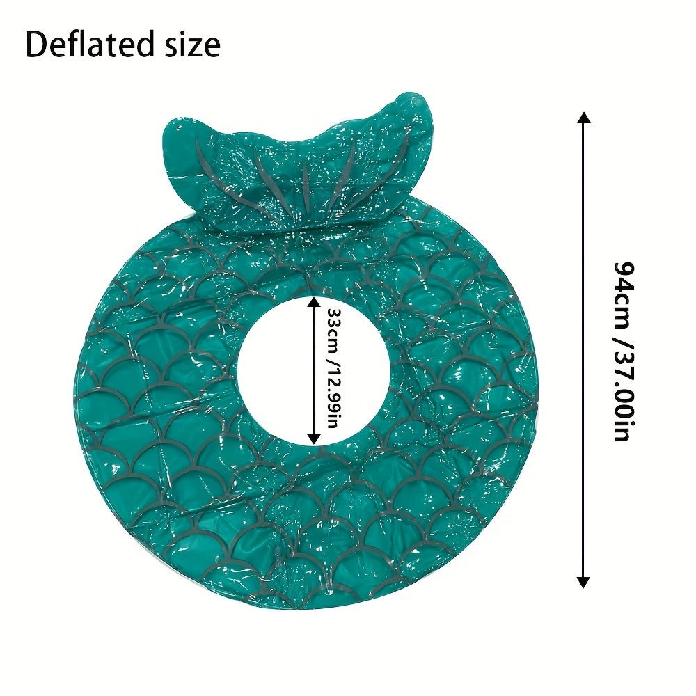 Oppustelig havfrueskal-badering – ergonomisk design med pude