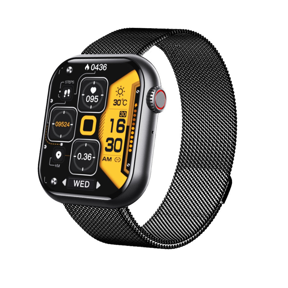 Vandtæt smartwatch med blodtryksmåler, iltmætning og søvnovervågning