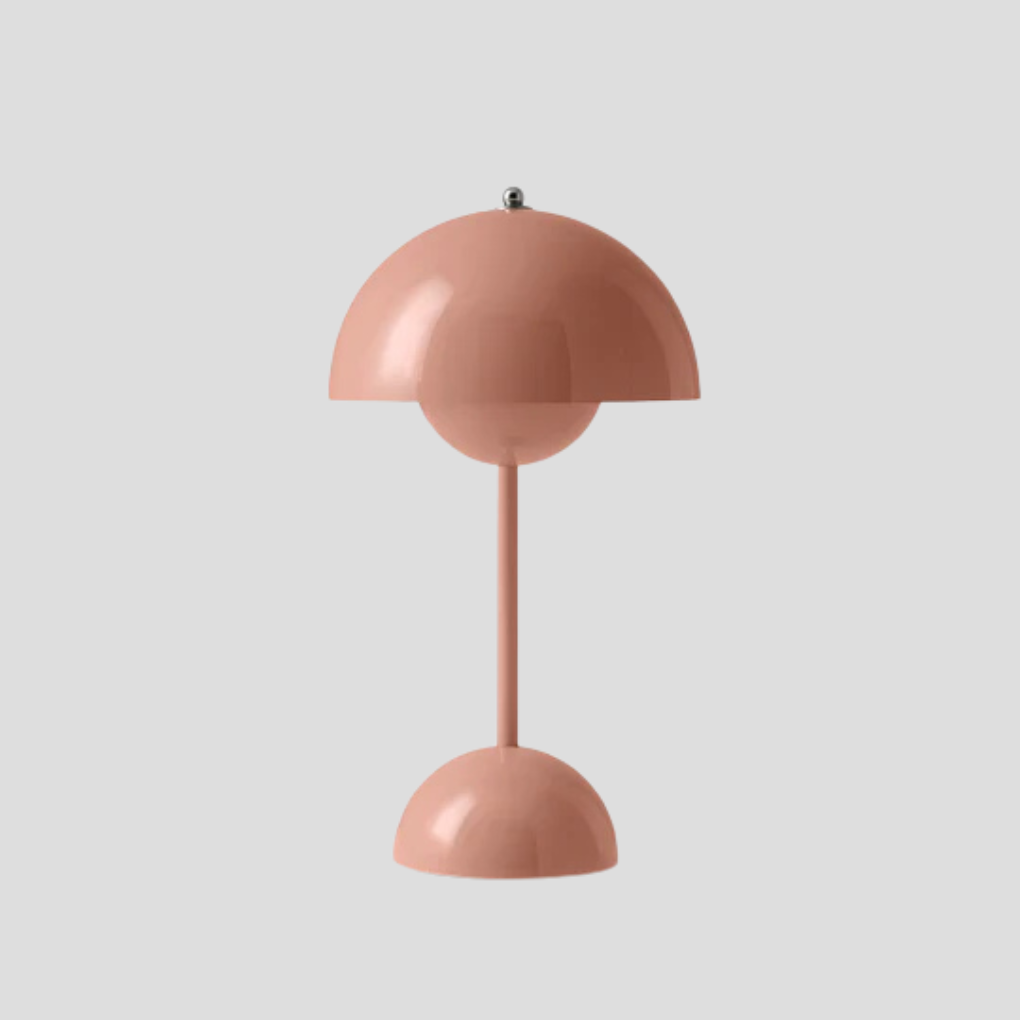 Ledningsfri metalbordlampe