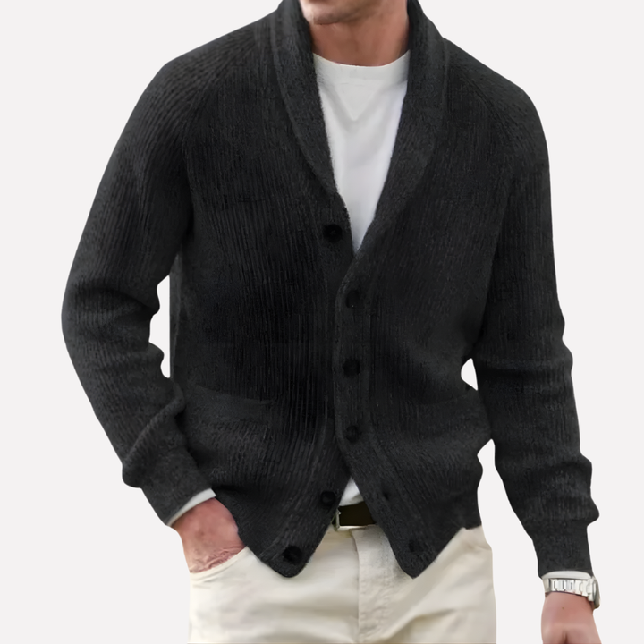 Herre Shawl-Collar Cardigan
