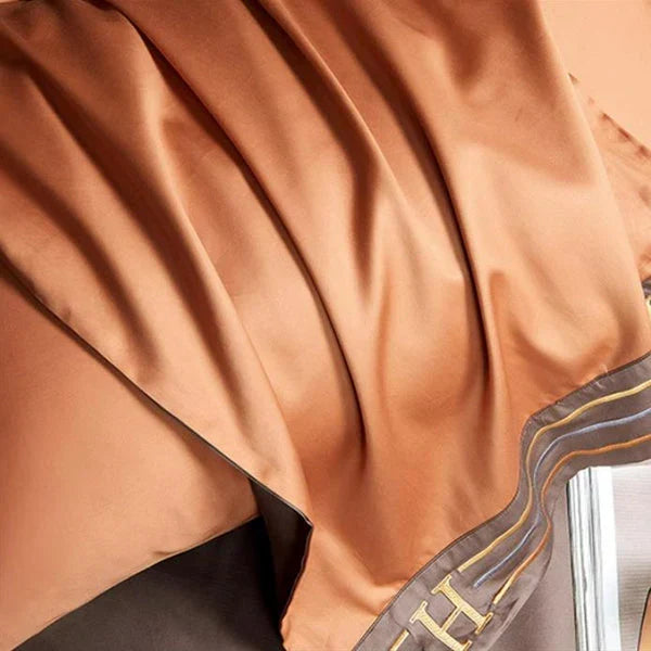Satin-sengetøjssæt i broderet bomuld - Luxora