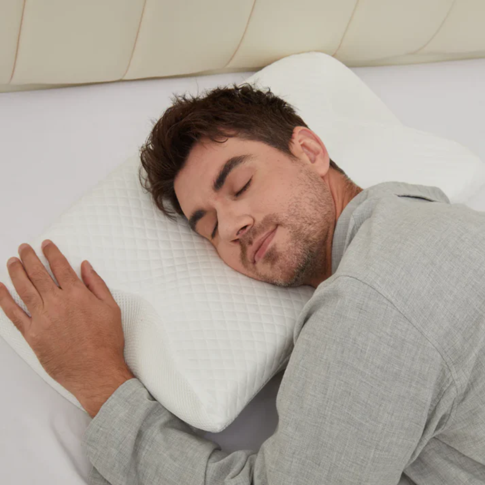 Pude til søvnapnø og lindring af snorken – ergonomisk anti-snorke pude i memoryskum til bedre vejrtrækning og dyb søvn