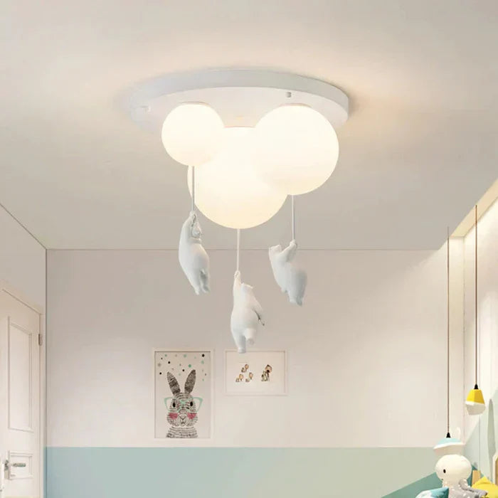 CloudBear børneloftlampe med bjørn og bold