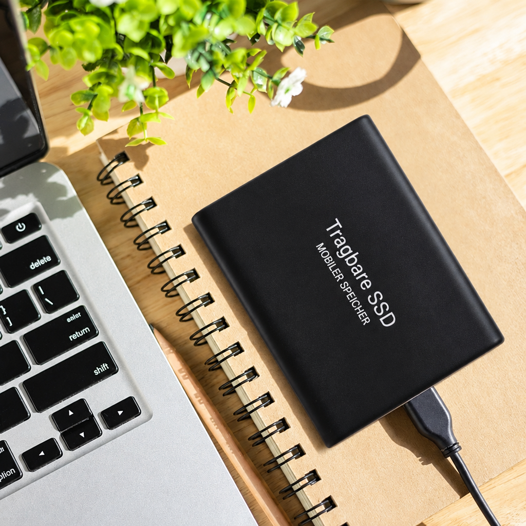 Bærbar 30 TB SSD med robust hus