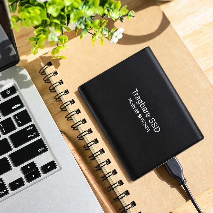 Bærbar 30 TB SSD med robust hus