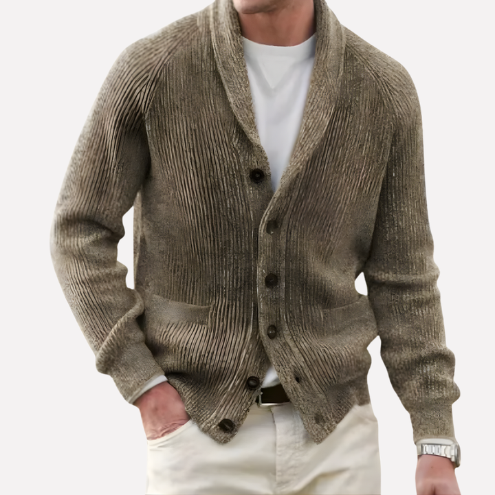 Herre Shawl-Collar Cardigan