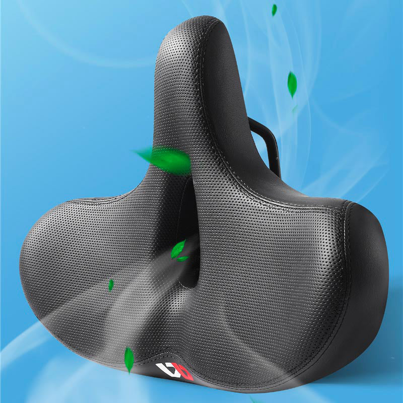 Ergonomisk og bred cykelsadel med ekstra polstring for optimal komfort