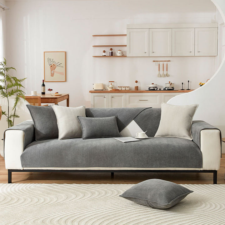 AestheticCover™ | Sofabetræk i chenille med sildebensmønster
