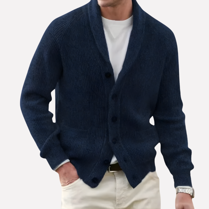Herre Shawl-Collar Cardigan