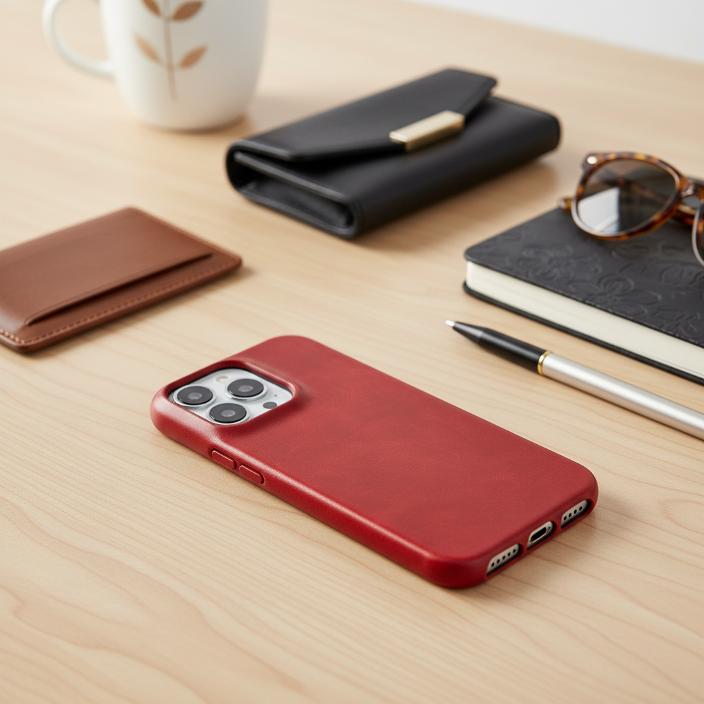 Ægte læder-cover med olievoks til Apple iPhone