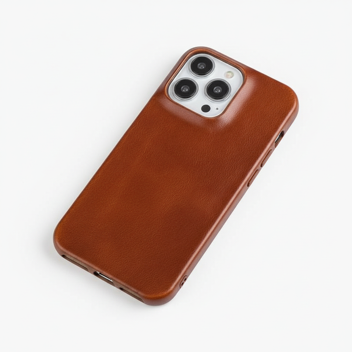 Ægte læder-cover med olievoks til Apple iPhone