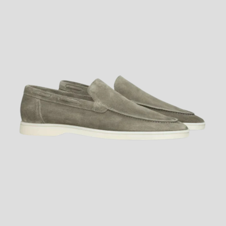 Herre-loafers i ruskind