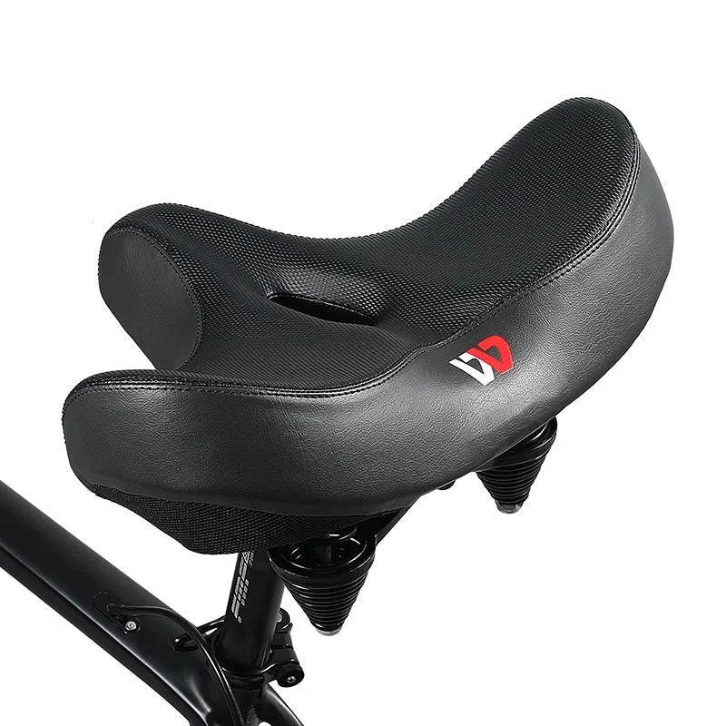 Ergonomisk og bred cykelsadel med ekstra polstring for optimal komfort