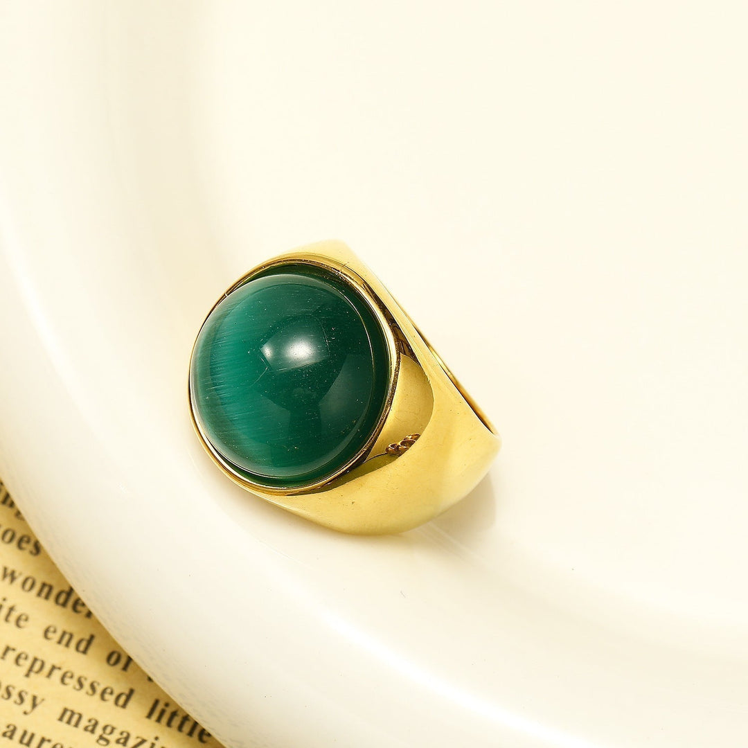 Ring med Stor Katteøje-sten – Liora