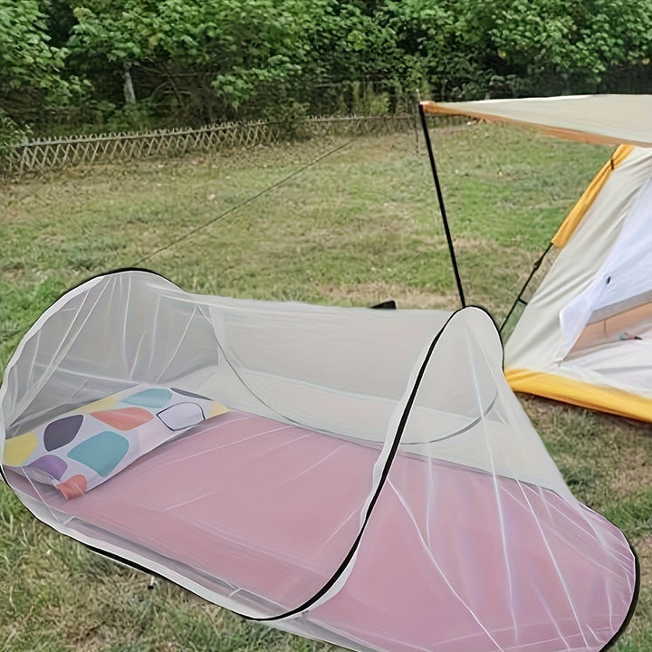 InsectoGuard Solo myggenet | Ultralet & sammenklappeligt | Med lynlås | 200×80×56 cm | Til 1 person