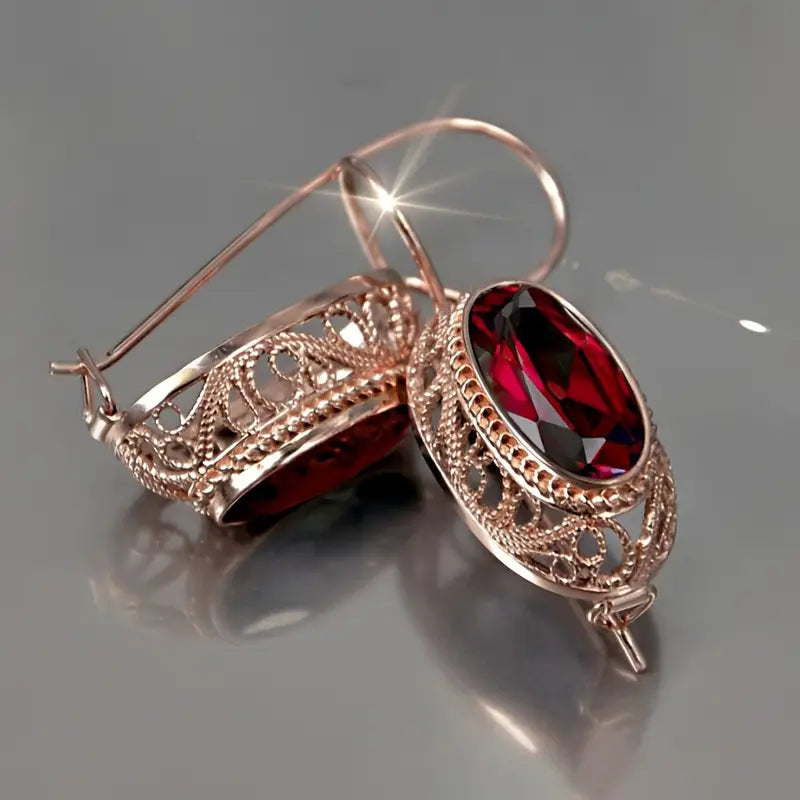 Elegante øreringe i roseguld med raffinerede detaljer