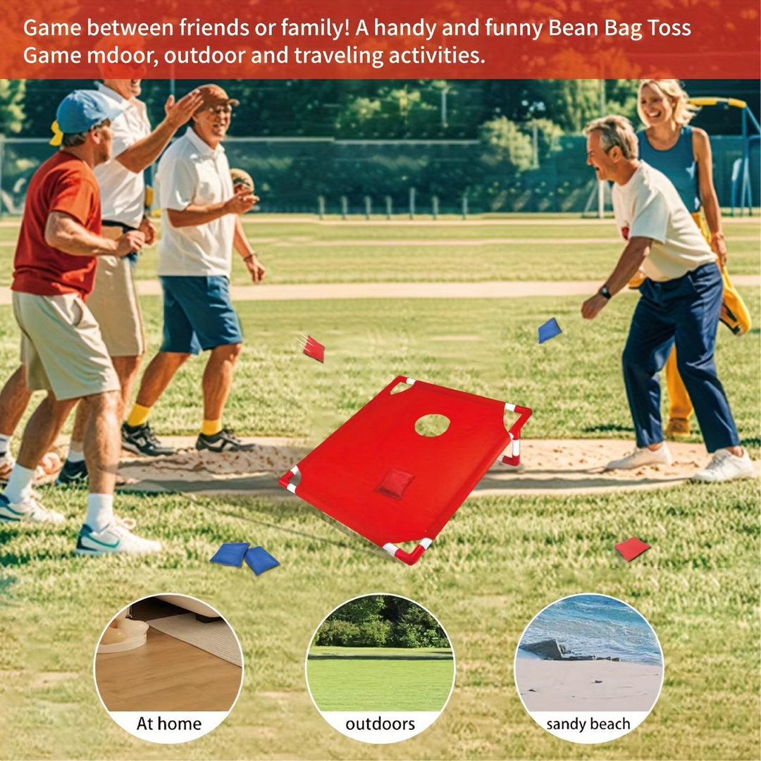 Bærbart cornhole-spilsæt – perfekt til udendørs familiehygge