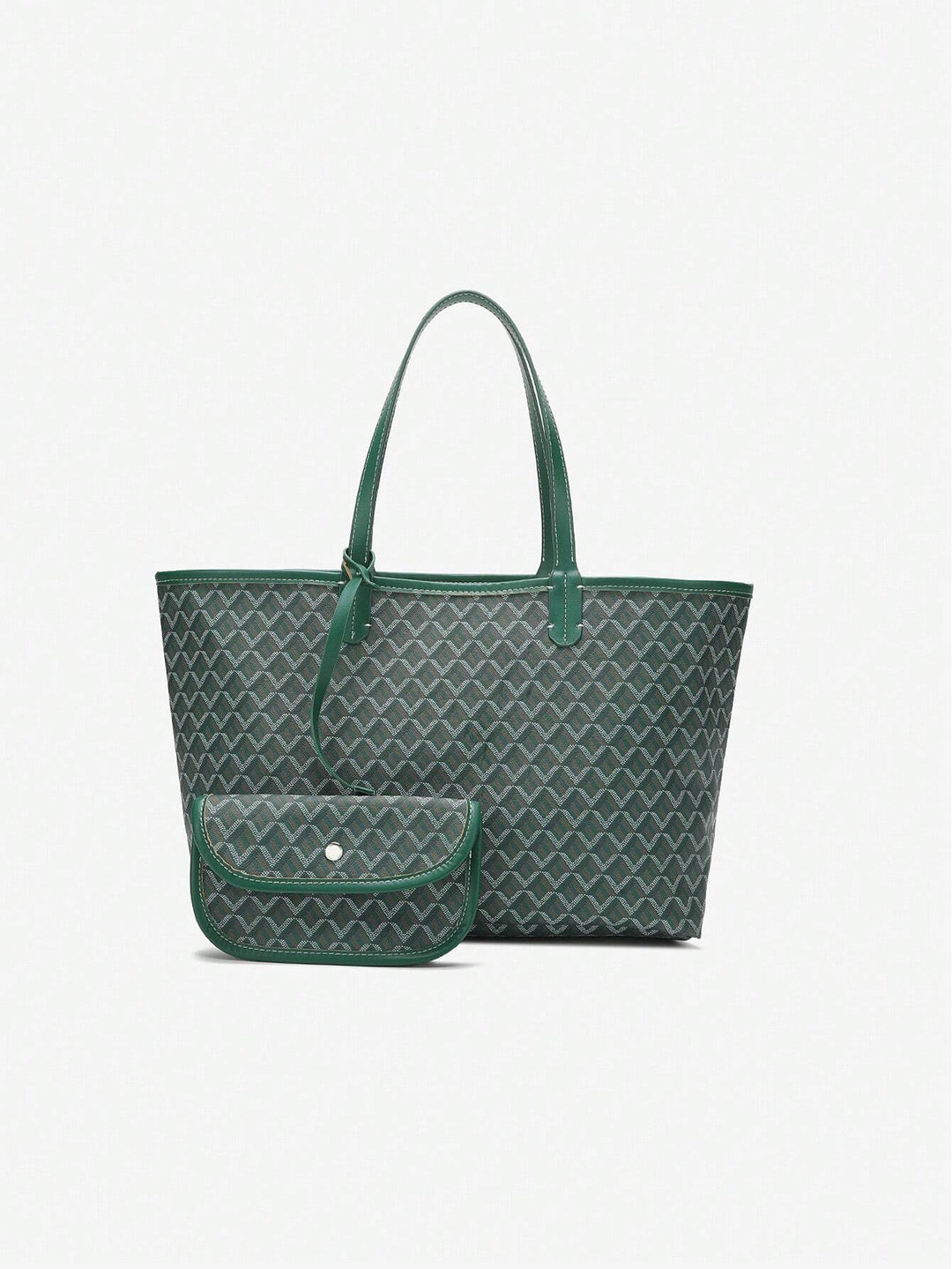 Afslappet Skuldertaske i PVC til Kvinder | Tote Bag | Stor Let Taske til Studerende