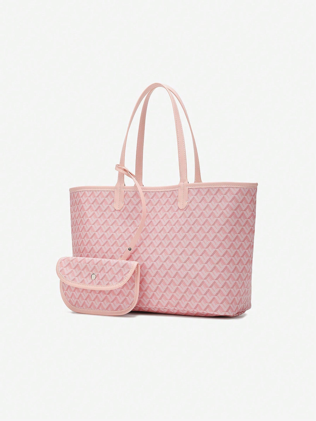 Afslappet Skuldertaske i PVC til Kvinder | Tote Bag | Stor Let Taske til Studerende