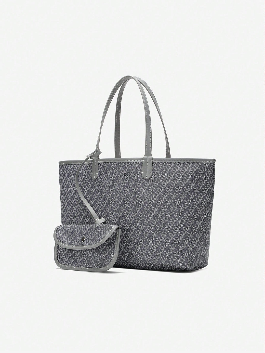 Afslappet Skuldertaske i PVC til Kvinder | Tote Bag | Stor Let Taske til Studerende