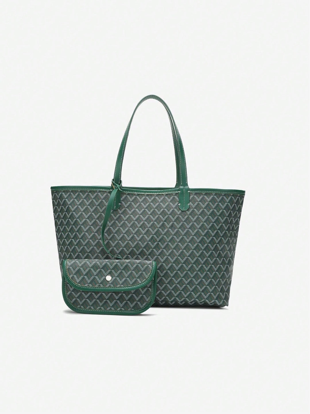 Afslappet Skuldertaske i PVC til Kvinder | Tote Bag | Stor Let Taske til Studerende