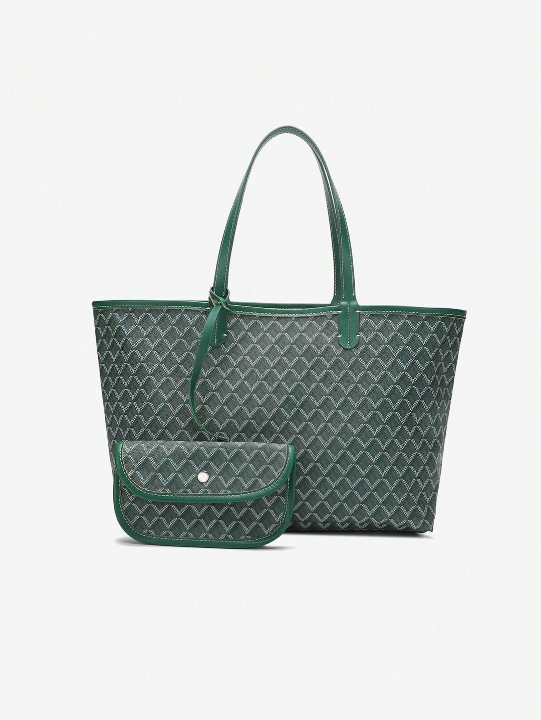 Afslappet Skuldertaske i PVC til Kvinder | Tote Bag | Stor Let Taske til Studerende