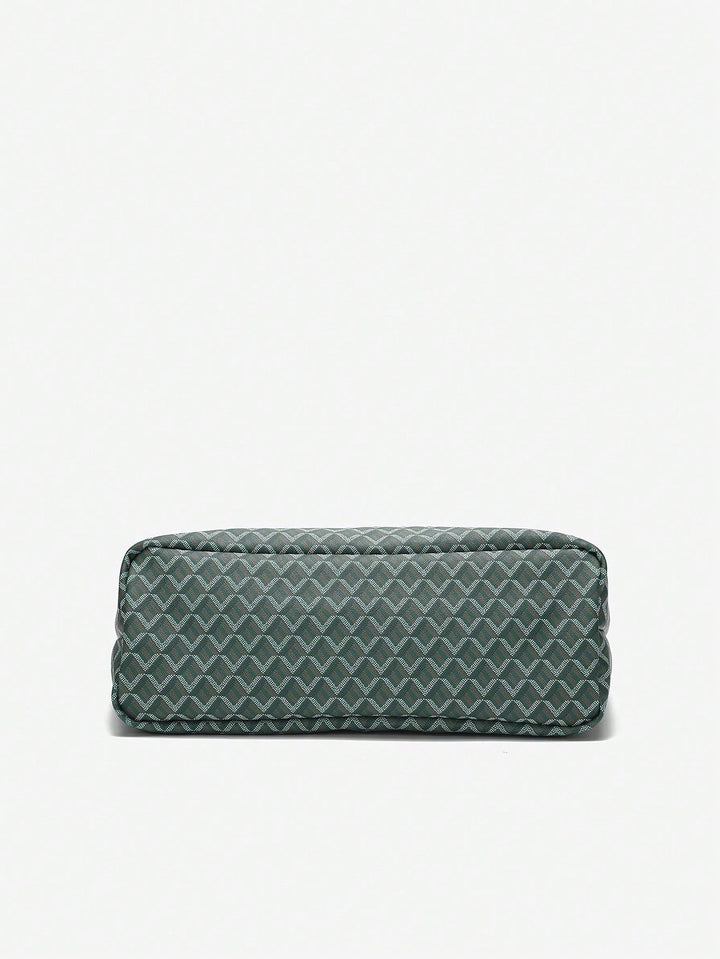 Afslappet Skuldertaske i PVC til Kvinder | Tote Bag | Stor Let Taske til Studerende