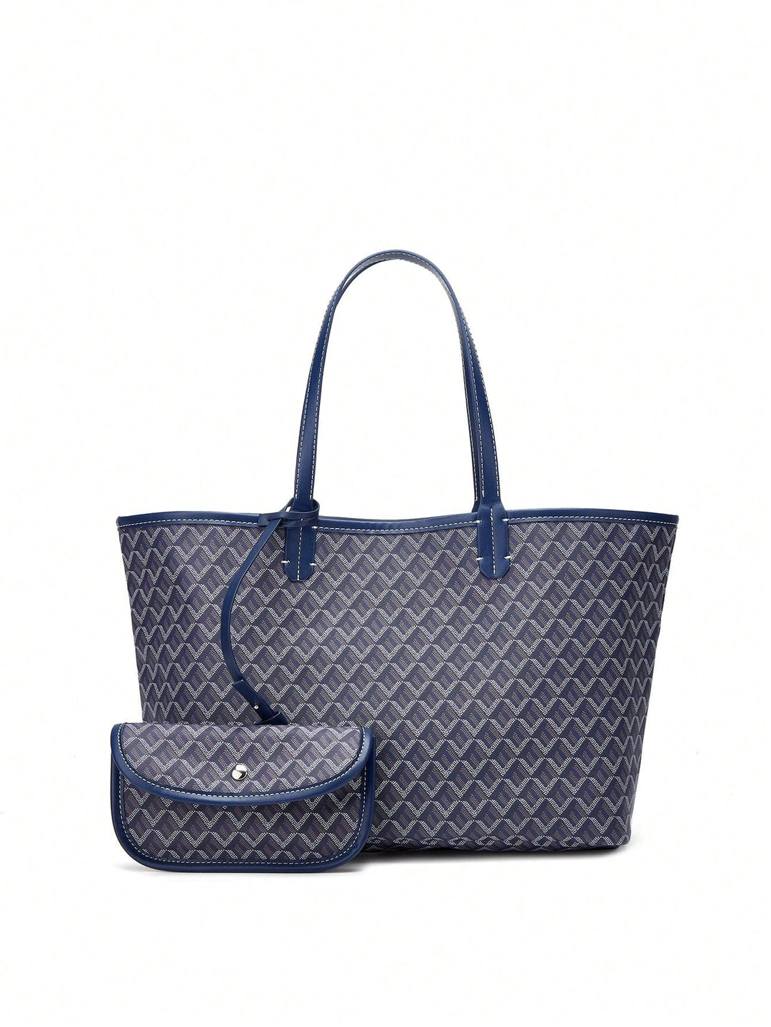 Afslappet Skuldertaske i PVC til Kvinder | Tote Bag | Stor Let Taske til Studerende