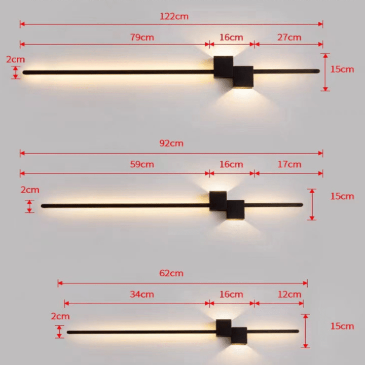 LINESTRIPE – minimalistisk LED-væglampe til en moderne stemning