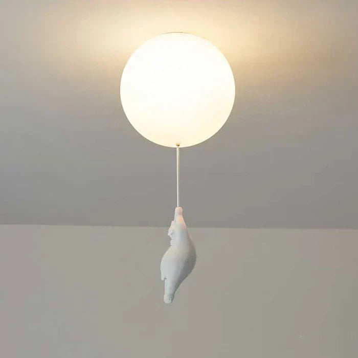 CloudBear børneloftlampe med bjørn og bold