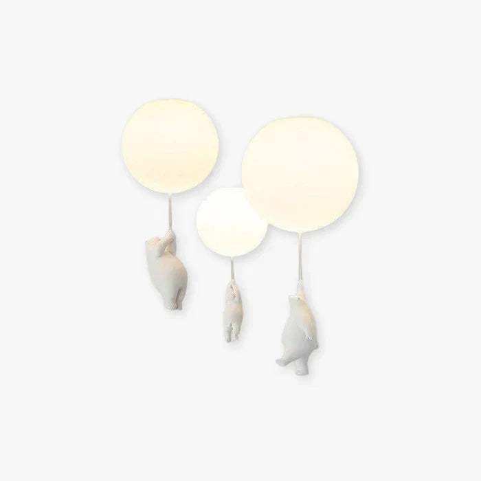 Loftlampe til børneværelset med bamse og ballon - CloudBear