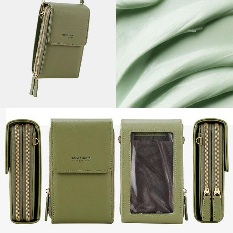 Telefontaske med touchscreen og pungfunktion – kompakt crossbody-taske til daglig brug
