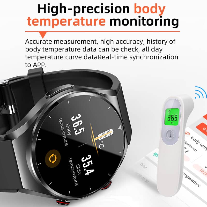 Én-Klikk smartwatch – Overvågning af puls, iltmætning og søvn | Suga Pro Health-serien