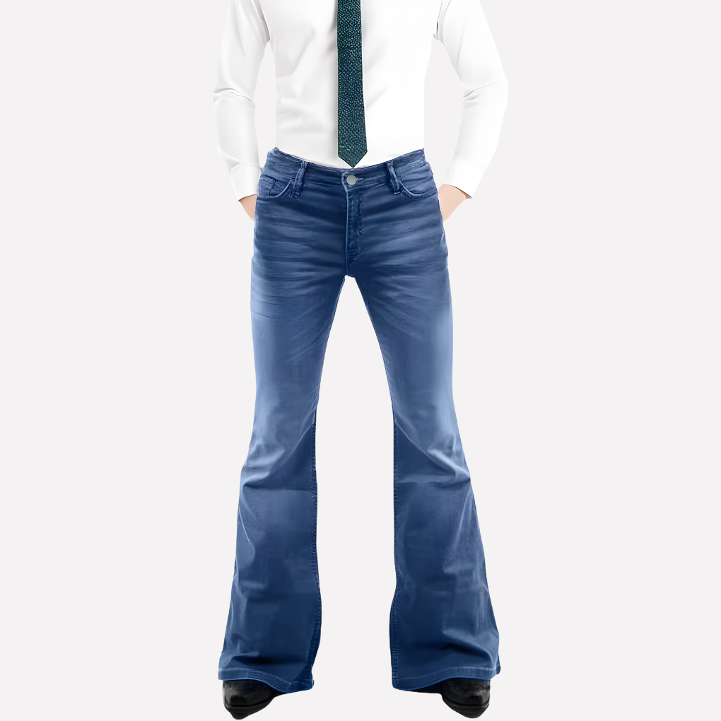 Herrejeans med vintage, udvidede ben