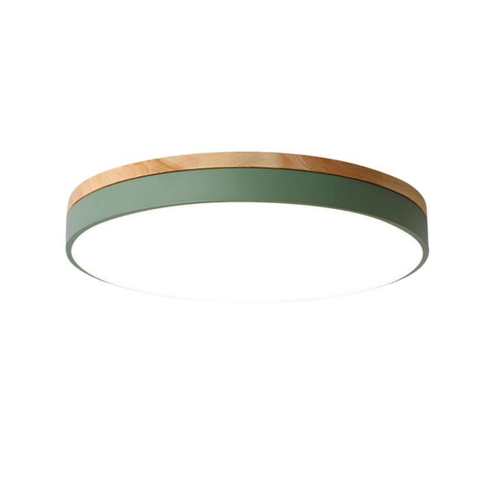 Rund skive-loftlampe – flad, indbygget lampe