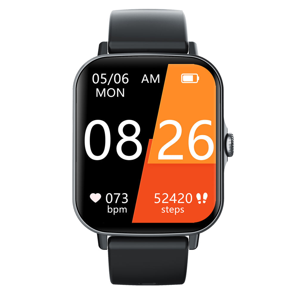 Vandtæt smartwatch med blodtryksmåler, iltmætning og søvnovervågning