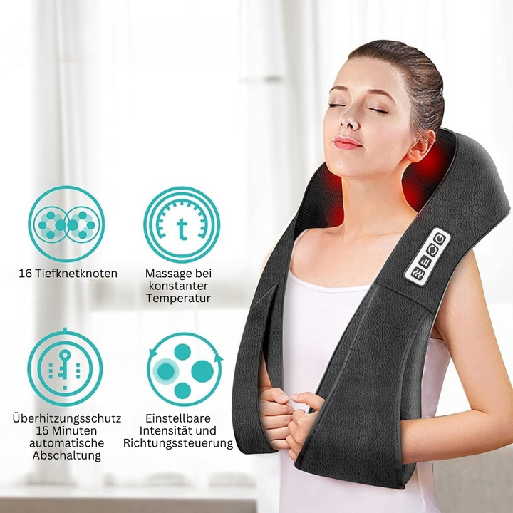 Shiatsu-massagepude med infrarød varme - AuraComfort