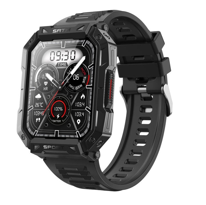 Vandtæt smartwatch med blodtryksmåler, iltmætning og søvnovervågning