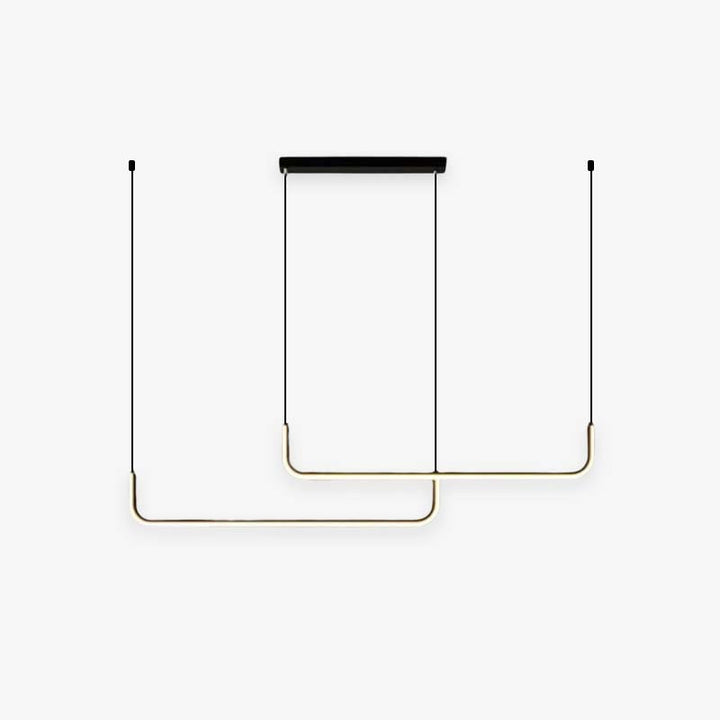 Arisha moderne LED-lysekrone i guld/sort metal til spisestue/stue