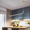 Arisha moderne LED-lysekrone i guld/sort metal til spisestue/stue