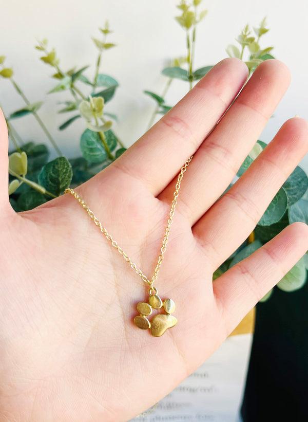 Guldhalskæde med Pote Charm
