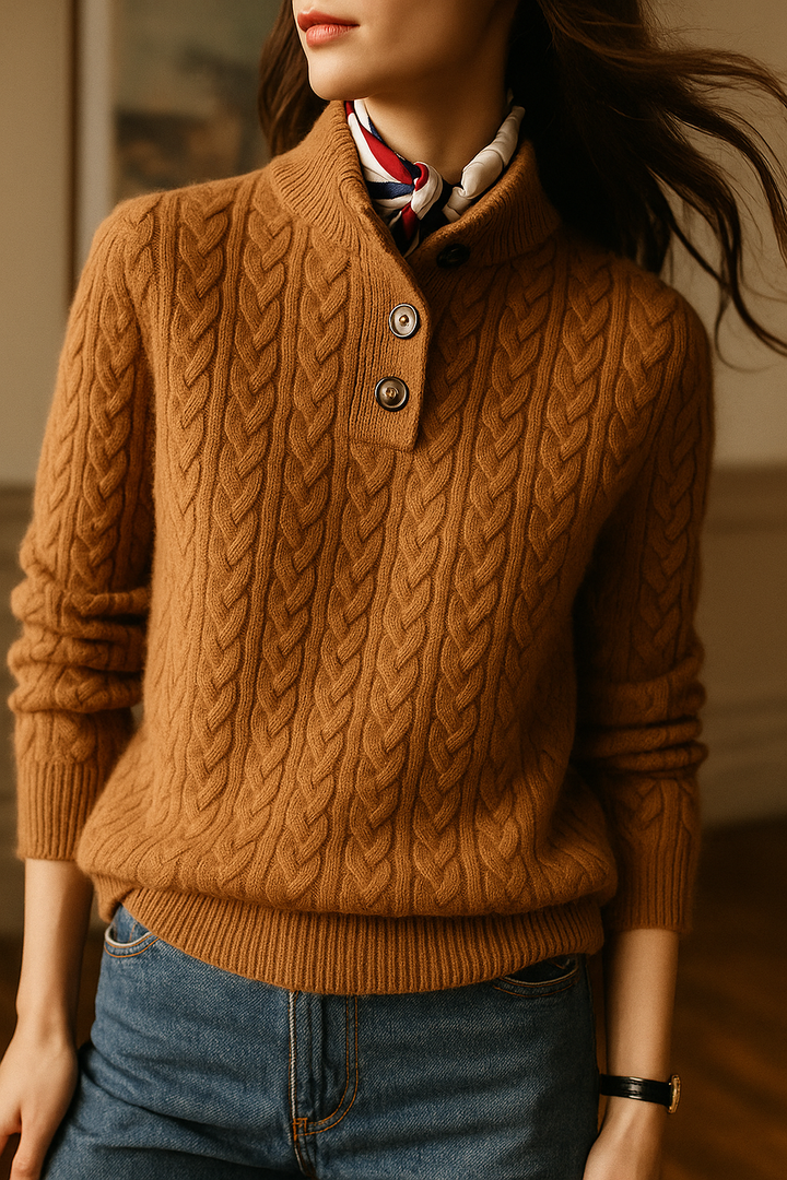 Arden cardigan i kashmir med knapper