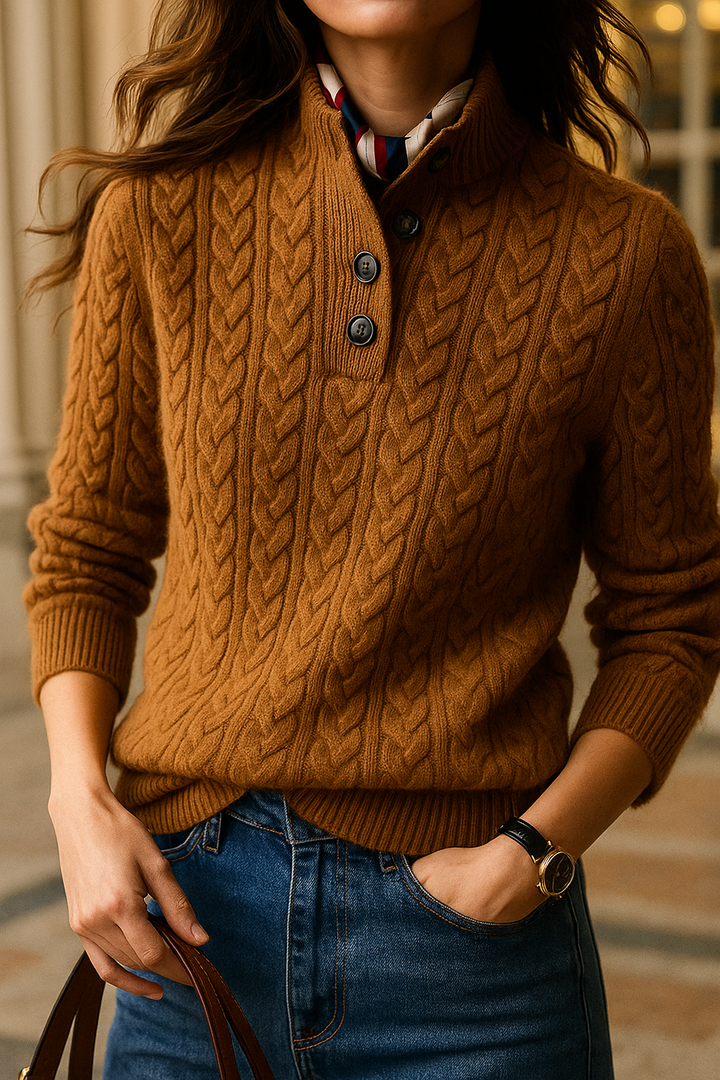 Arden cardigan i kashmir med knapper