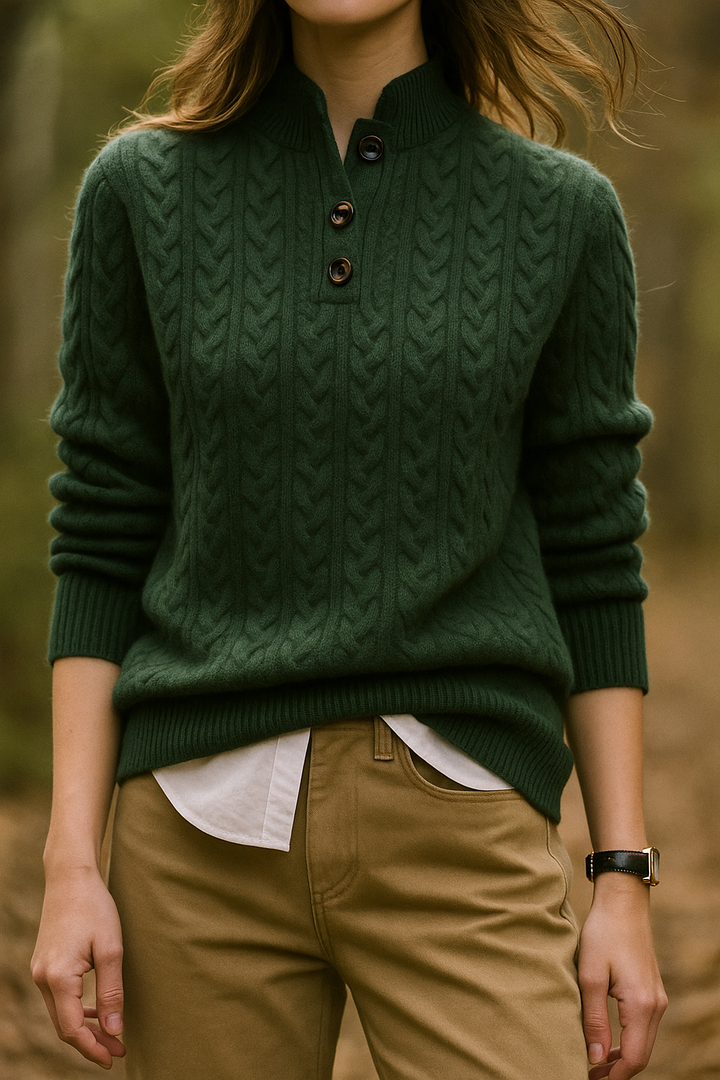 Arden cardigan i kashmir med knapper