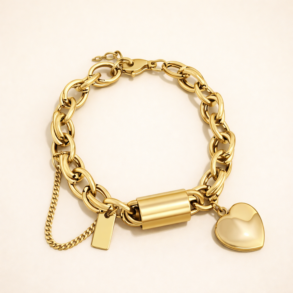 Aurex Chunky Armbånd – Guldfarvet statement-armbånd