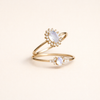 Guld opalring med diamant