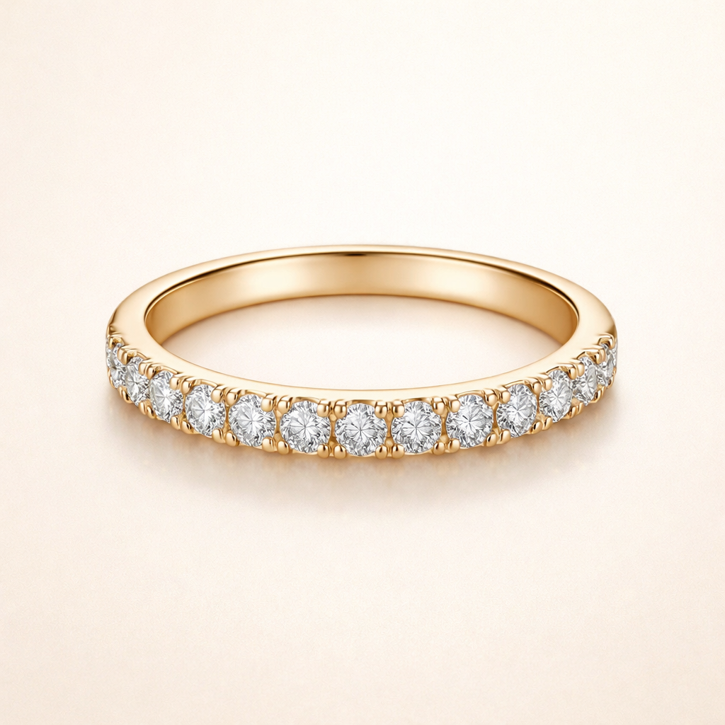 Eterna - Guld moissanitring