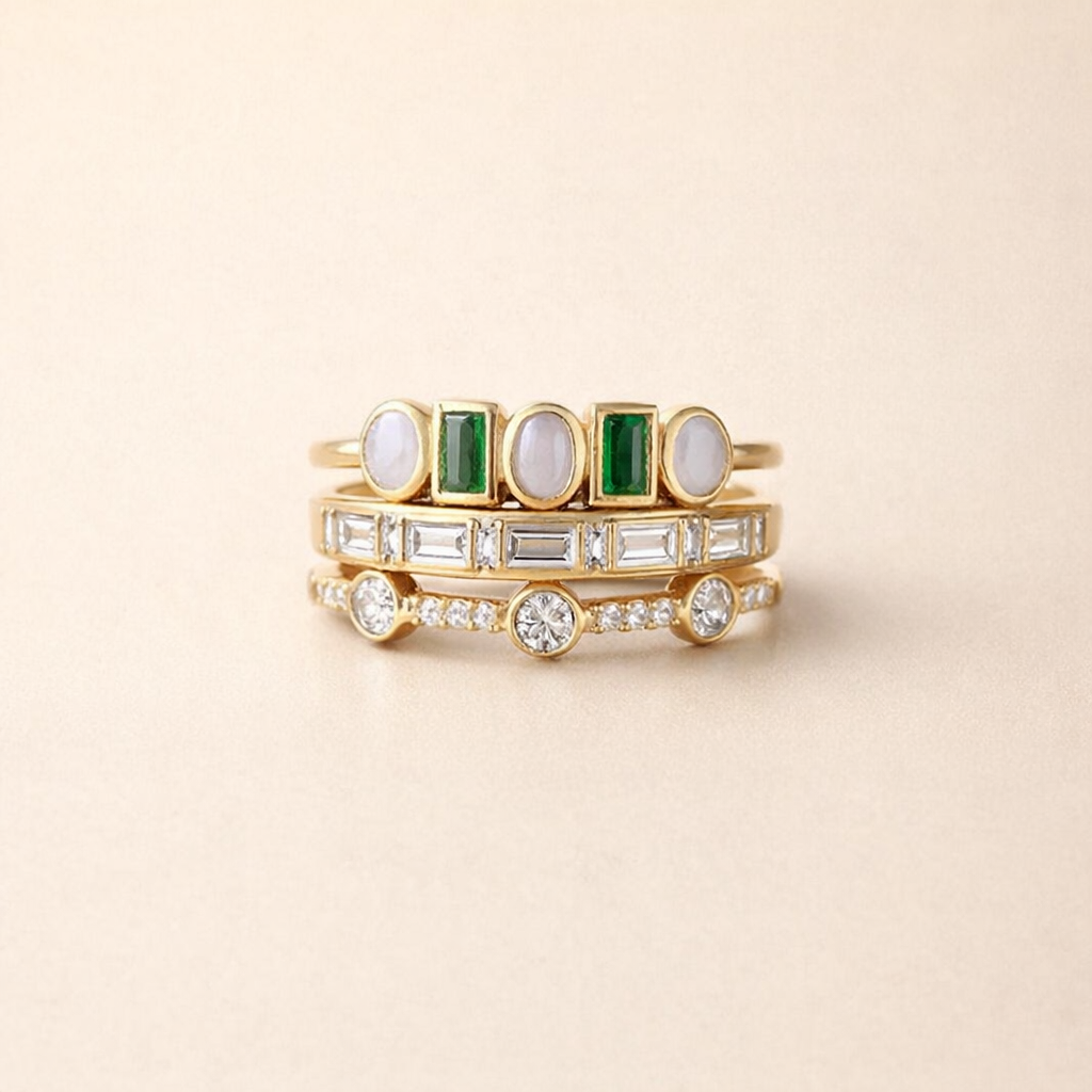 Eksklusiv vintagering med opal