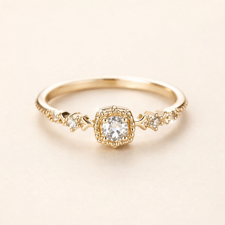 Vintage krystal lys guldring